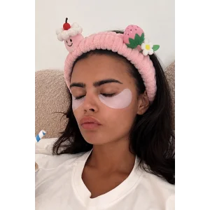 Pembe  Renk Karışık Figürlü Peluş Saç Bandı