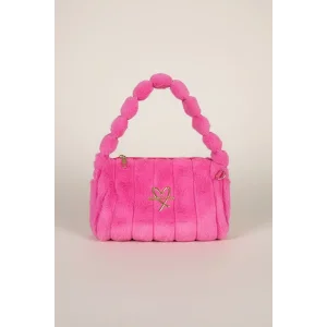 Pembe Renk Peluş Makyaj Çantası