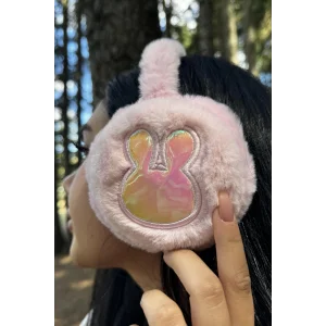 Pembe Renk Tavşan Figürlü Peluş Kulaklık