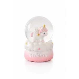 Pembe Renk Unıcorn Figürlü Işıklı Mini Kar Küresi