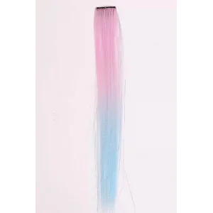 Pembe Ve Mavi Renk Simli Yan Postiş (50cm)
