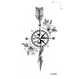 Pusula Mini Geçici Dövme Tattoo