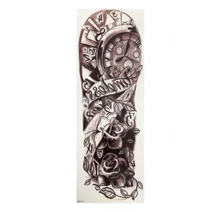 Saat Gül Kol Dövme Geçici Tattoo