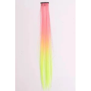 Sarı Ve Pembe Renk Simli Yan Postiş (50cm)