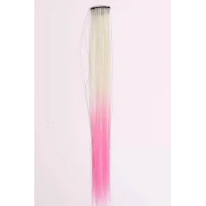 Sarı Ve Pembe Renk Simli Yan Postiş (50cm)