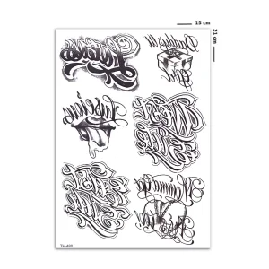 Yazılı Geçici Dövme Tattoo