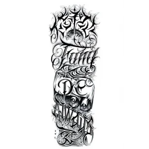 Yazılı Kol Dövme Geçici Tattoo