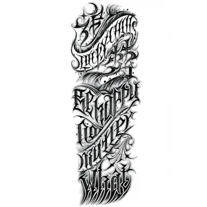 Yazılı Kol Dövme Geçici Tattoo