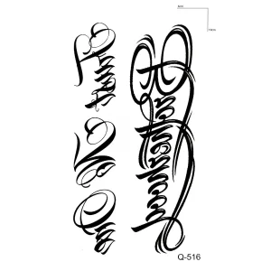 Yazılı Mini Dövme Geçici Tattoo