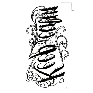 Yazılı Mini Dövme Geçici Tattoo