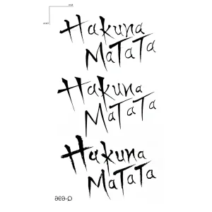 Yazılı Mini Dövme Geçici Tattoo