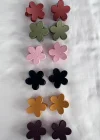 12li Karışık Renk Çicek Figürlü Mandal Toka Set