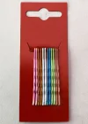 6 Çift Karışık Renk Tel Toka Set