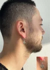 Gümüş Renk Kraliçe Tacı Sıkıştırmalı Küpe (Tek)