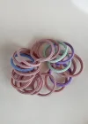 Karışık Renk Lastik Toka Set (Küçük Boy)