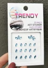 Mavi Renk Vücut Ve Yüz Taşı/ Taşlı Sticker