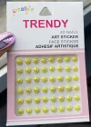 Sarı Renk Saç Vücut Ve Yüz Taşı Sticker
