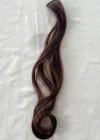 Yan Çıt Çıt Postiş / Kahverengi Renk / 50 Cm