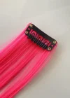 Yan Çıt Çıt Postiş / Neon Pembe Renk / 50 Cm