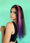 Yan Çıt Çıt Postiş / Ombre iki Renkli / 50 Cm