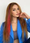 Yan Çıt Çıt Postiş / Ombre iki Renkli / 50 Cm