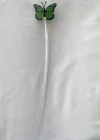 Yeşil Renk Kelebek Figürlü Işıklı Yan Toka