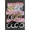12li Karışık Renk Helezon ve Havlu Toka Set