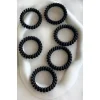 6lı Siyah Renk Helezon Lastik Toka