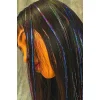 Çok Renkli Simli Yan Çıtçıtlı Postiş Hair Tinsel Shiny Hair (50 Cm)