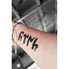 Geçici Türk Yazılı Dövme Tattoo