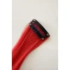 Yan Çıt Çıt Postiş / Kırmızı Dalgalı / 45 Cm