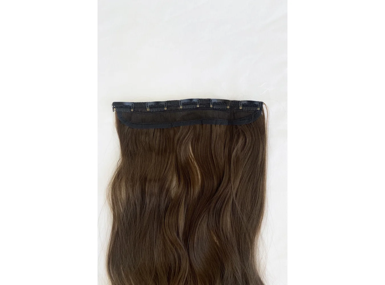 Isıya Dayanıklı Yarımay Çıt Çıt Saç - SH6D- Fındık Kahve - Dalgalı - 60 Cm - 110 Gr (Pınar)