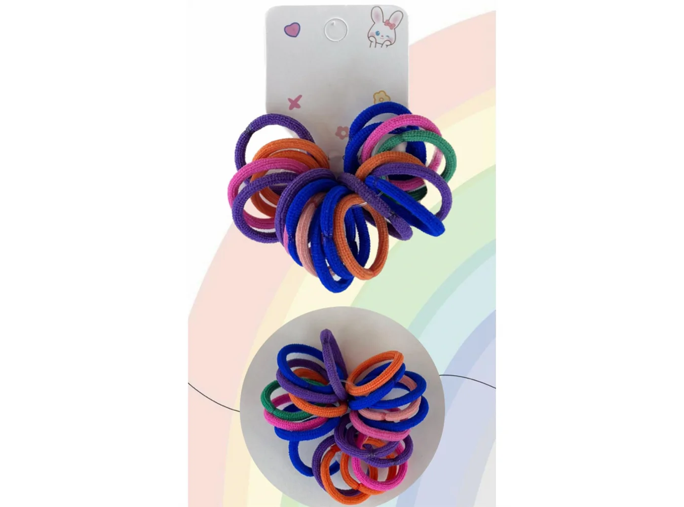 Karışık Renk Lastik Toka Set (Küçük Boy)