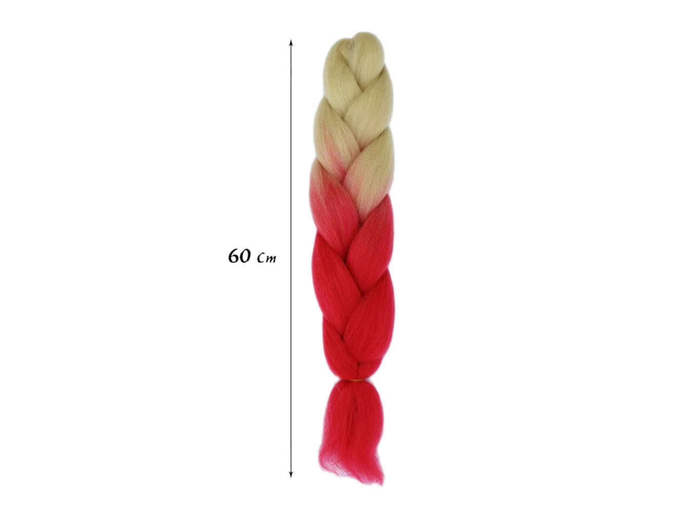 Sarı Pembe İki Renk Ombreli Afrika Zenci Örgüsü Box Braid Sentetik Saç 60cm 100gr