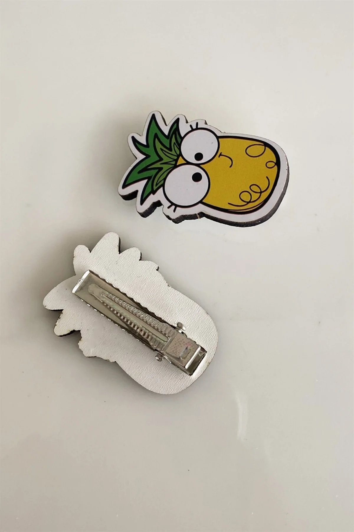 İkili Ananas Figürlü Çocuk Pens Toka Set