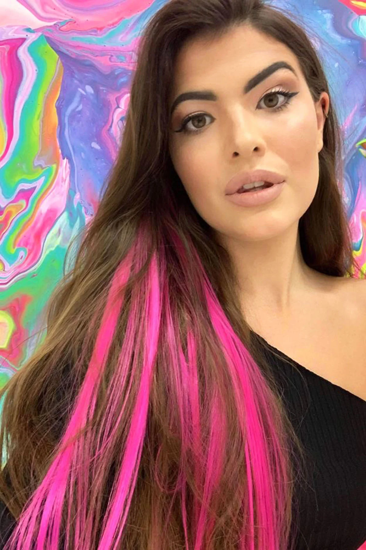 Yan Çıt Çıt Postiş / Ombre iki Renkli / 50 Cm