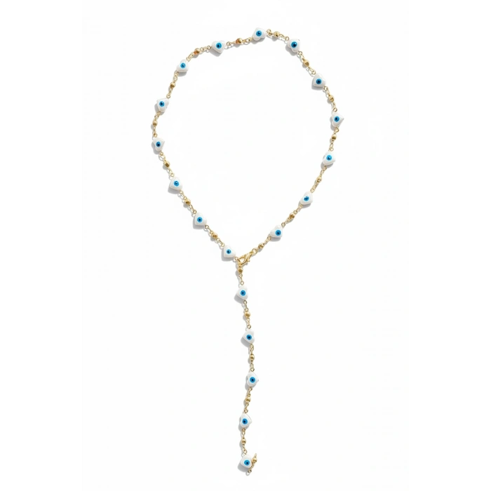 Altın Renk Kalp Figürlü Çelik Y Kolye