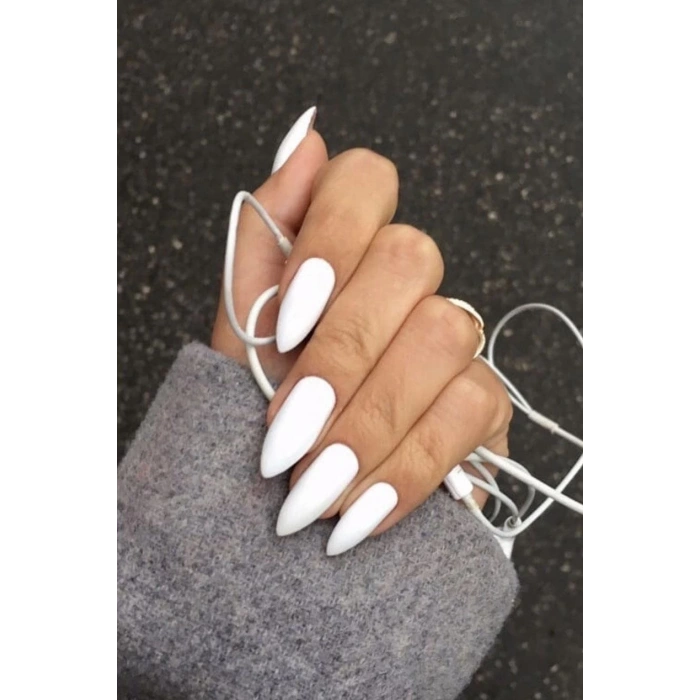 Beyaz Renk 12li Takma Tırnak Seti