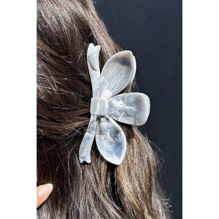 Gri Renk Mermer Desenli Kemik Mandal Toka