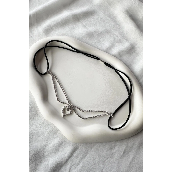 Gümüş Renk Alınlık, Kristal Taşlı Saç Aksesuarı, Gelin Tacı, Nişan Nikah Kına Saç Aksesuarı