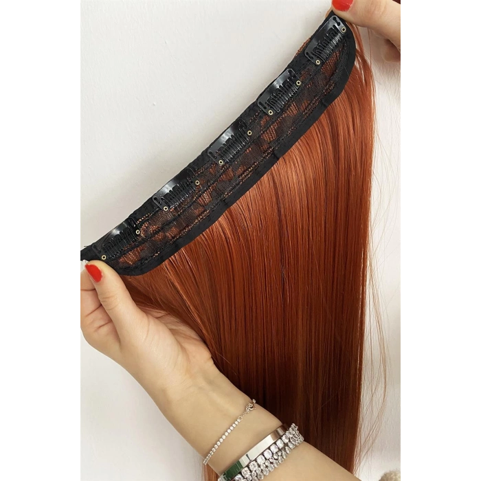 Isıya Dayanıklı Yarım Ay Saç Çıt Çıt / Düz / Bakır / 70Cm / 140Gr (13#)