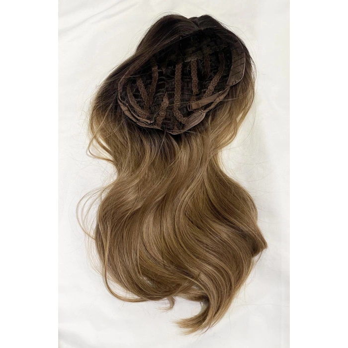 Kahverengi Ve Sarı Ombreli Dalgalı Peruk