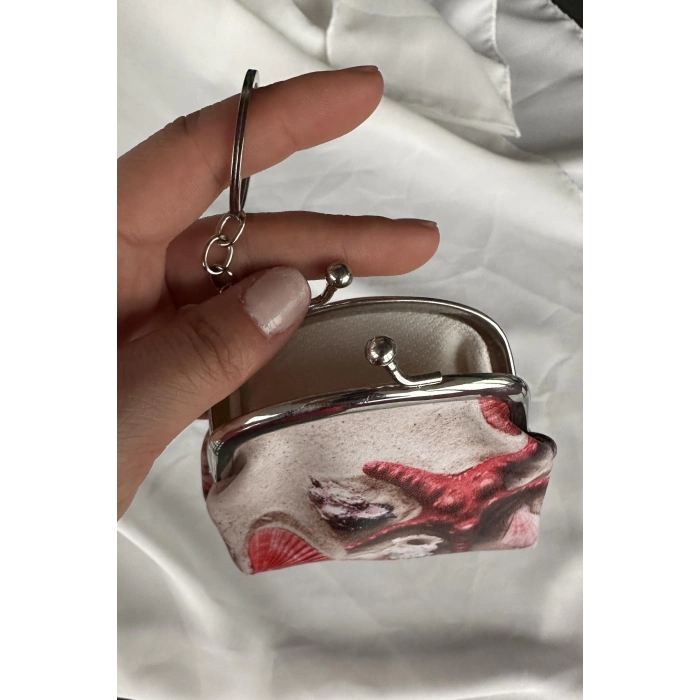 Karışık Renk Deniz Yıldız Figürlü Cüzdan/Anahtarlık