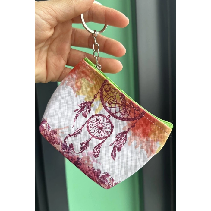 Karışık Renk Düş Kapanı Figürlü Cüzdan / Anahtarlık