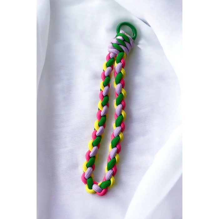 Karışık Renk İp Detaylı Telefon Aksesuarı