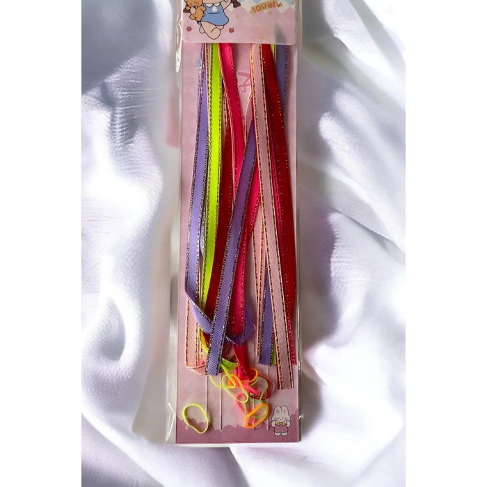 Karışık Renk Saç Örgü Kurdelesi