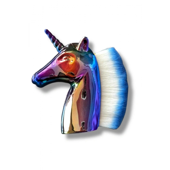 Karışık Renk Unicorn Figürlü Allık/Makyaj Fırçası