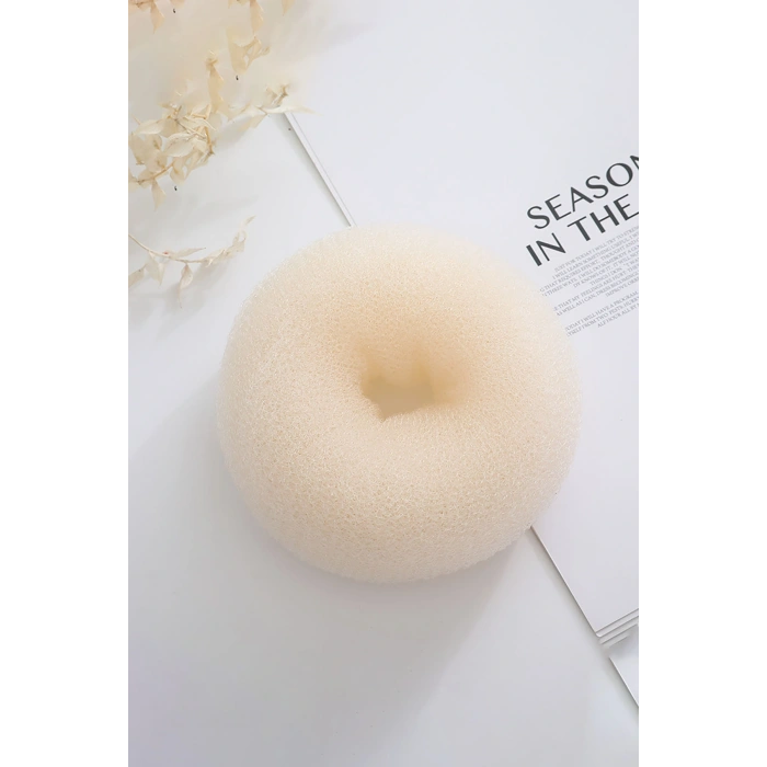 Krem Renk Sünger Topuz Tokası