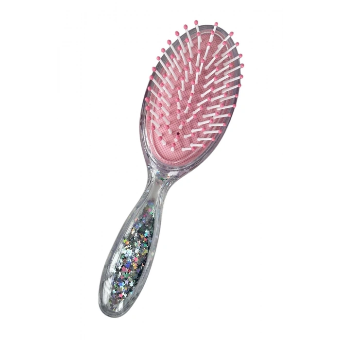 Mor Renk Kedi Figürlü Sim Detaylı Saç Tarama Fırçası/ Tarak