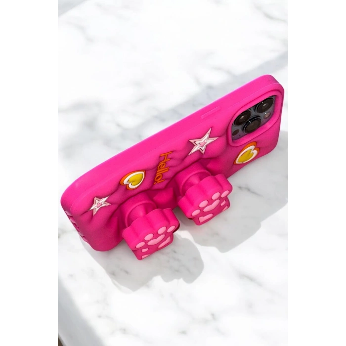 Pembe Renk Pati Figürlü 13 Pro Max Telefon Kılıfı